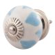 Turquoise Heart Ceramic Floral Cabinet Knobs Online